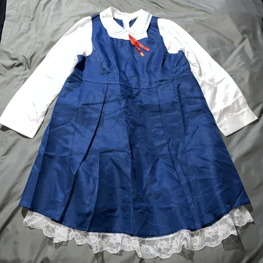 Adults Anya Forger Cosplay Costume Anime Spy x Family Blue Dress Cute.  Size 2XL